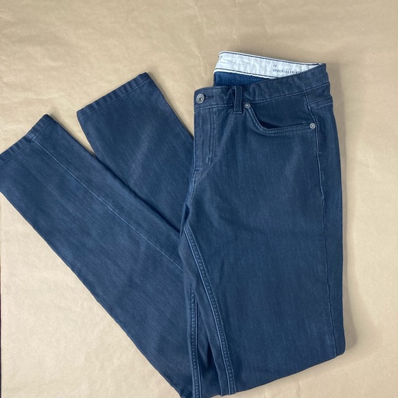 Lands' End Canvas 1963 super slim fit size 9 jeans in dark blue like new! - Picture 11 of 16